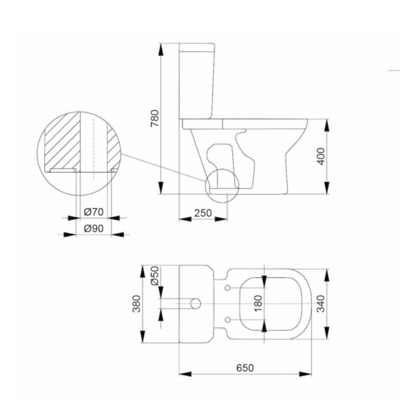 inodoro milan deposito dual tapa bidet ruco hogar - Image 2