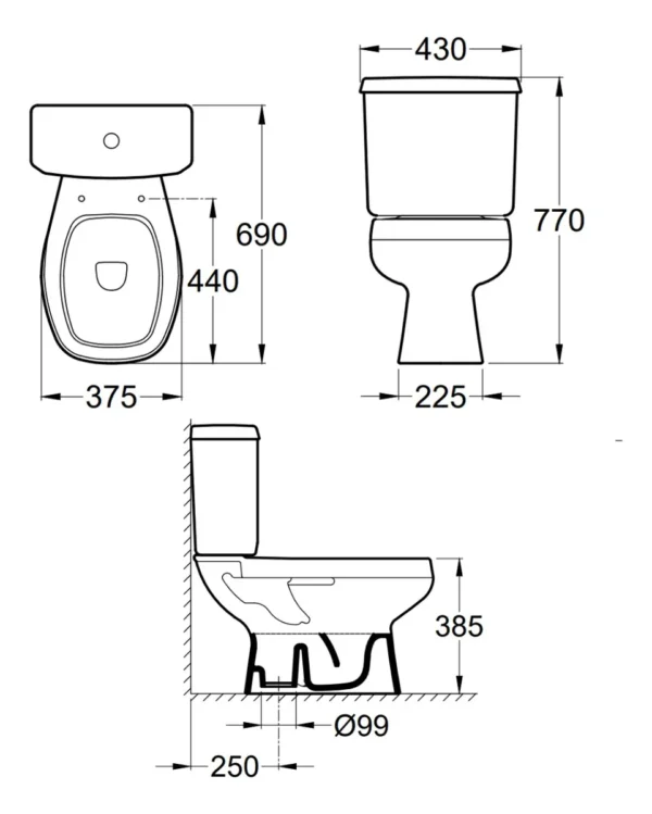 inodoro largo deposito bidet tapa roca monaco - Image 4