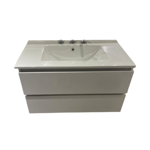 VANI COLG 80 BLANCO LAQUEADO 2 CAJONES C/ MESADA DE MARMOLINA MARAL 80