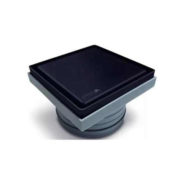 rejilla para pileta de patio lagoon series abs. sst 2 en 1 negro mate 12x12cm atrim