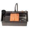 Mesada de acero inoxidable inteligente Ke luxury  80x46 negra - Image 5