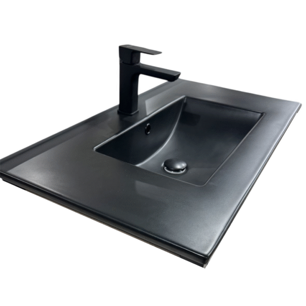 mesada maral loza 80cm negra ruco hogar - Image 2