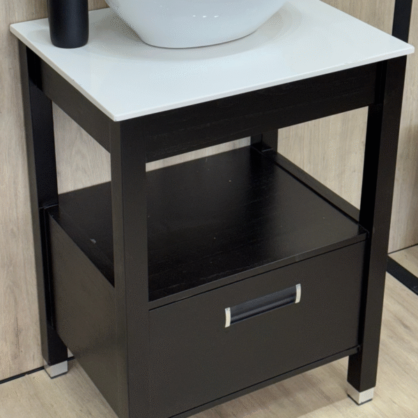 vanitory donnus wengue 60 cm con tapa blanca - Image 3