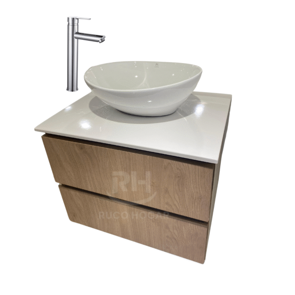 vanitory kendal 60 cm con tapa marmolina blanca